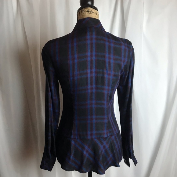 Cabi Check Moody Plaid Peplum Top, *READ ALL - Picture 3 of 9